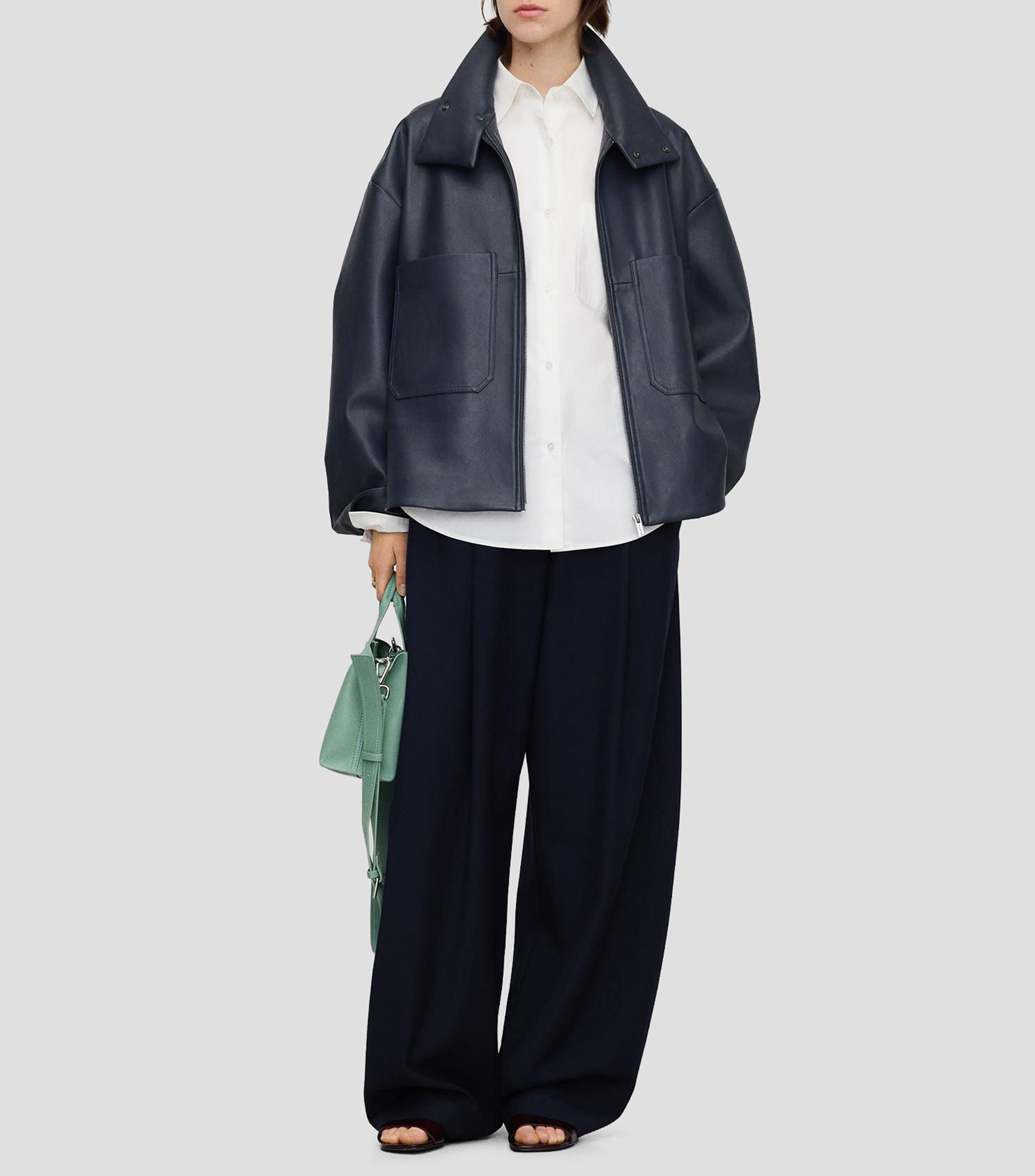 Pantalón oversized liso Mujer